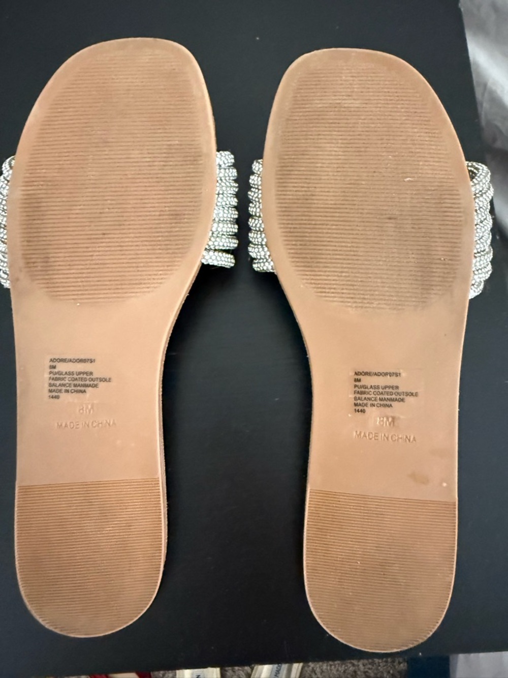 New Steve Madden Silver Beaded Knot Slide Sandals - Women - Picture 4 of 4